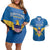 Custom US Virgin Islands Soccer Couples Matching Off Shoulder Short Dress and Hawaiian Shirt Go Dashing Eagles Sporty Style