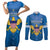 Custom US Virgin Islands Soccer Couples Matching Short Sleeve Bodycon Dress and Long Sleeve Button Shirt Go Dashing Eagles Sporty Style