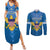 Custom US Virgin Islands Soccer Couples Matching Summer Maxi Dress and Long Sleeve Button Shirt Go Dashing Eagles Sporty Style