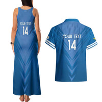 Custom US Virgin Islands Soccer Couples Matching Tank Maxi Dress and Hawaiian Shirt Go Dashing Eagles Sporty Style