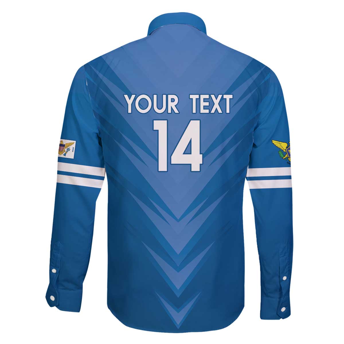 Custom US Virgin Islands Soccer Family Matching Off The Shoulder Long Sleeve Dress and Hawaiian Shirt Go Dashing Eagles Sporty Style