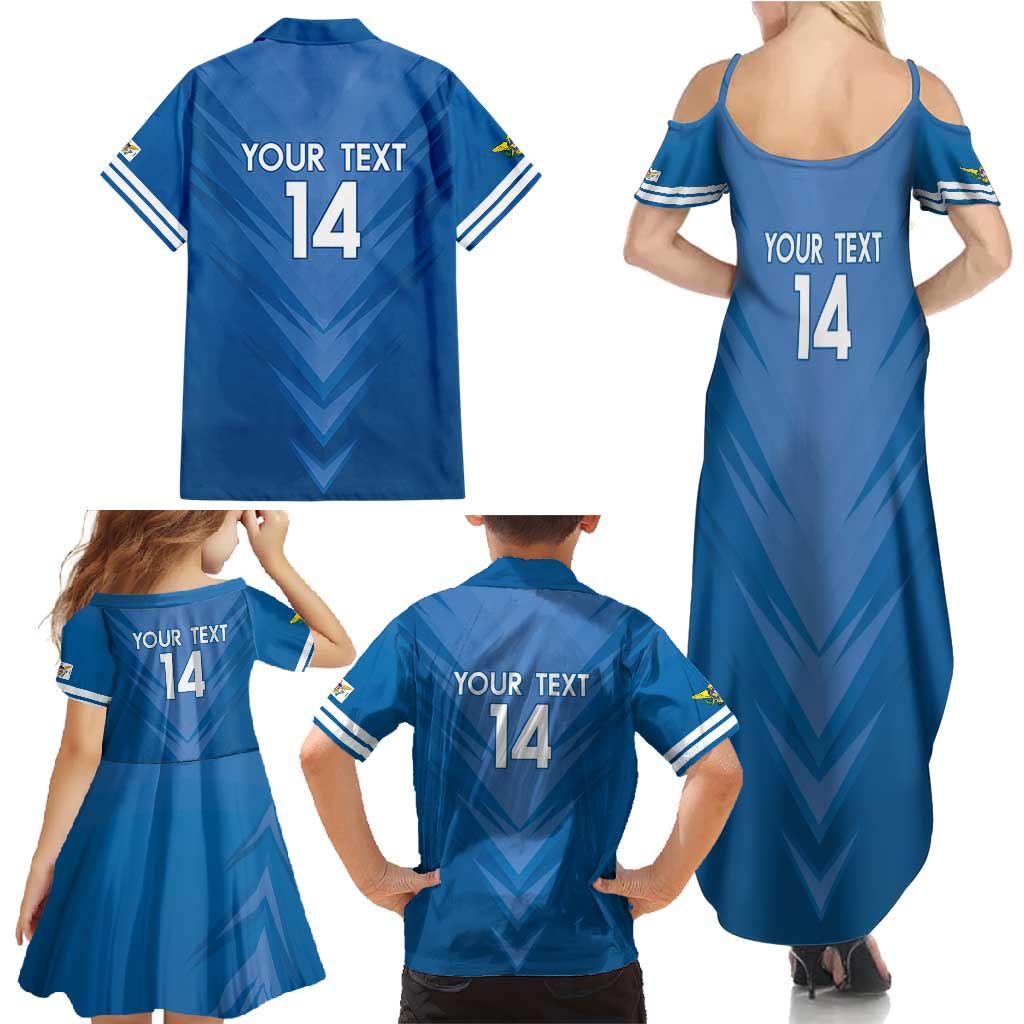 Custom US Virgin Islands Soccer Family Matching Summer Maxi Dress and Hawaiian Shirt Go Dashing Eagles Sporty Style - Wonder Print Shop