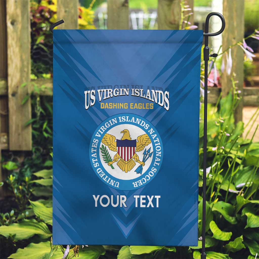 Custom US Virgin Islands Soccer Garden Flag Go Dashing Eagles Sporty Style - Wonder Print Shop