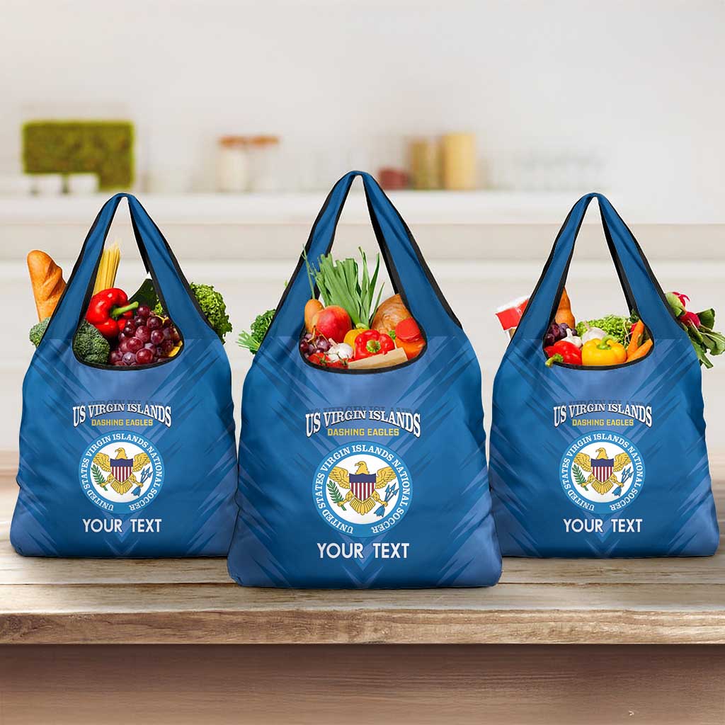 Custom US Virgin Islands Soccer Grocery Bag Go Dashing Eagles Sporty Style