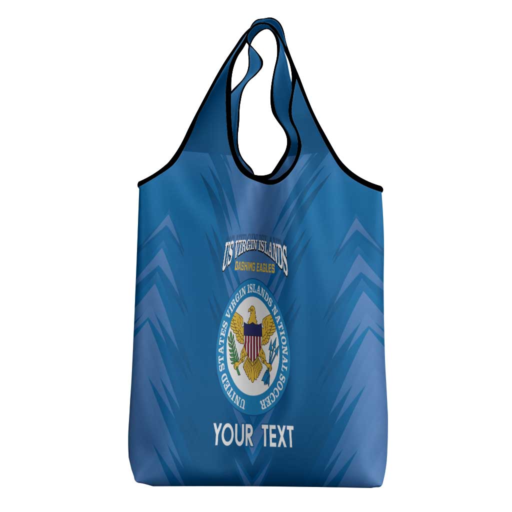 Custom US Virgin Islands Soccer Grocery Bag Go Dashing Eagles Sporty Style