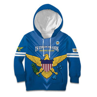 Custom US Virgin Islands Soccer Kid Hoodie Go Dashing Eagles Sporty Style - Wonder Print Shop