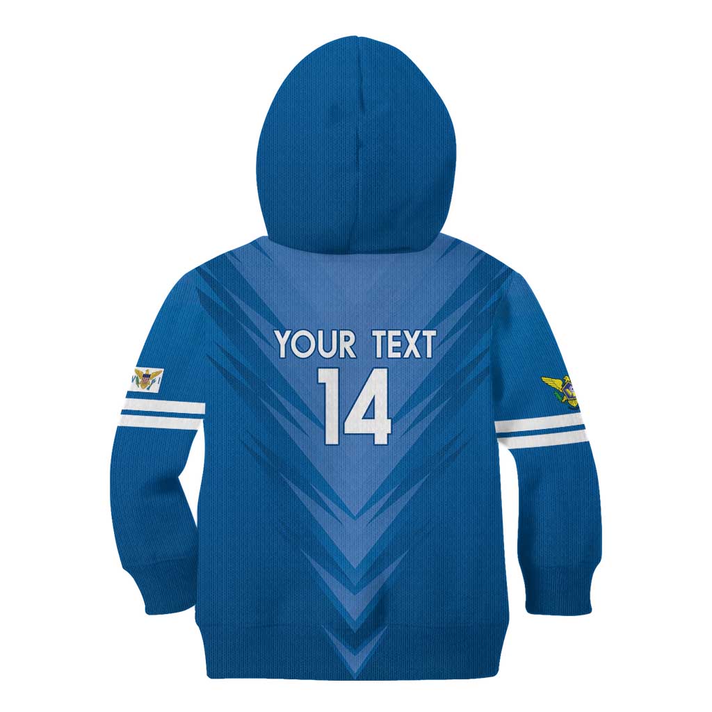 Custom US Virgin Islands Soccer Kid Hoodie Go Dashing Eagles Sporty Style - Wonder Print Shop