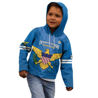 Custom US Virgin Islands Soccer Kid Hoodie Go Dashing Eagles Sporty Style - Wonder Print Shop
