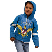 Custom US Virgin Islands Soccer Kid Hoodie Go Dashing Eagles Sporty Style - Wonder Print Shop