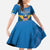 Custom US Virgin Islands Soccer Kid Short Sleeve Dress Go Dashing Eagles Sporty Style - Wonder Print Shop