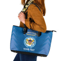 Custom US Virgin Islands Soccer Leather Tote Bag Go Dashing Eagles Sporty Style