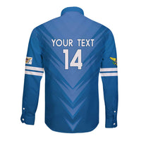 Custom US Virgin Islands Soccer Long Sleeve Button Shirt Go Dashing Eagles Sporty Style