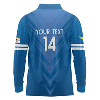 Custom US Virgin Islands Soccer Long Sleeve Polo Shirt Go Dashing Eagles Sporty Style - Wonder Print Shop