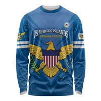 Custom US Virgin Islands Soccer Long Sleeve Shirt Go Dashing Eagles Sporty Style - Wonder Print Shop