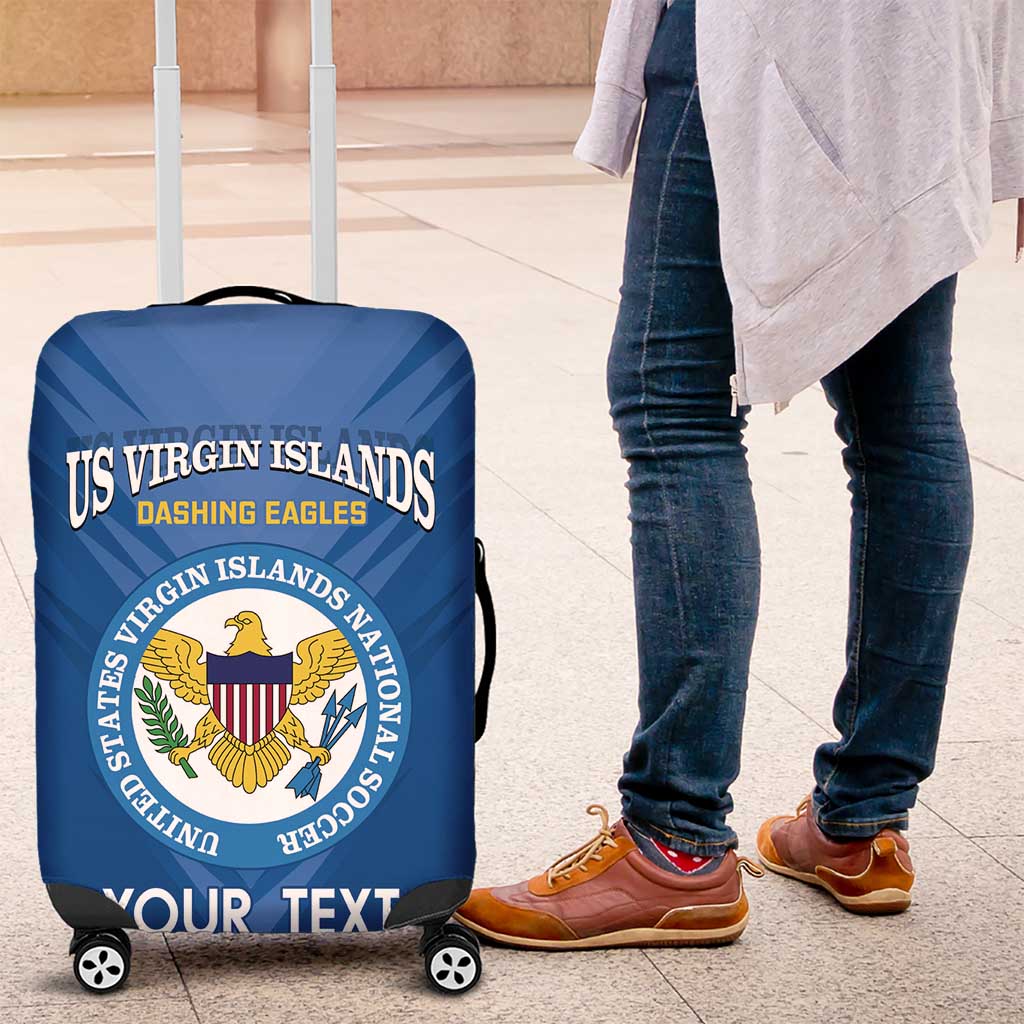 Custom US Virgin Islands Soccer Luggage Cover Go Dashing Eagles Sporty Style - Wonder Print Shop