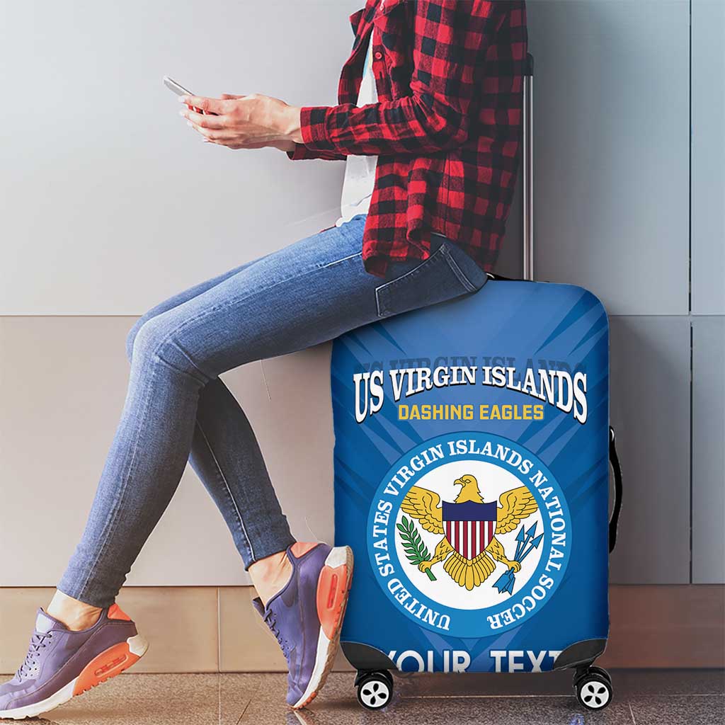 Custom US Virgin Islands Soccer Luggage Cover Go Dashing Eagles Sporty Style - Wonder Print Shop