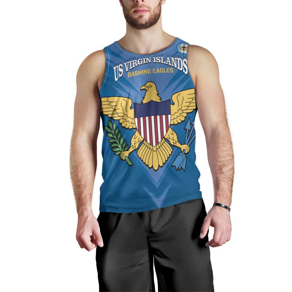 Custom US Virgin Islands Soccer Men Tank Top Go Dashing Eagles Sporty Style - Wonder Print Shop