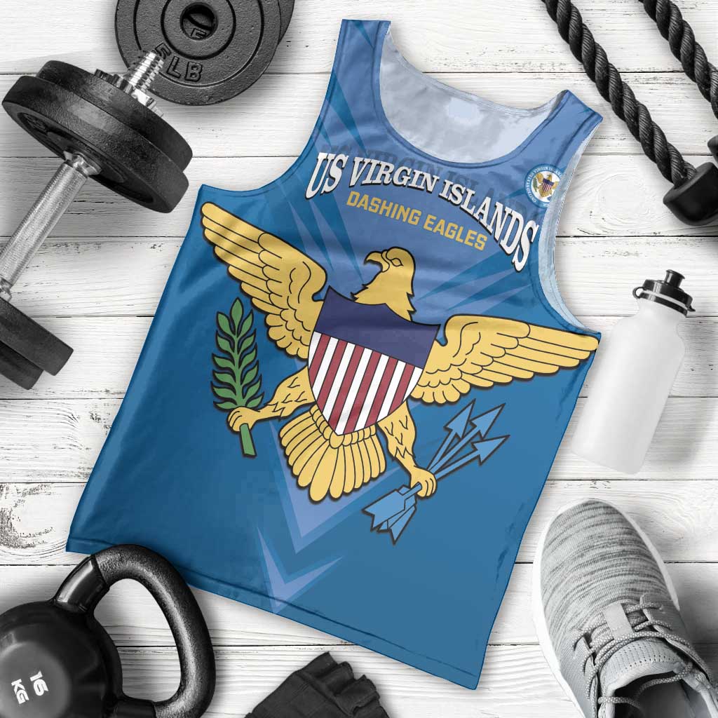 Custom US Virgin Islands Soccer Men Tank Top Go Dashing Eagles Sporty Style - Wonder Print Shop