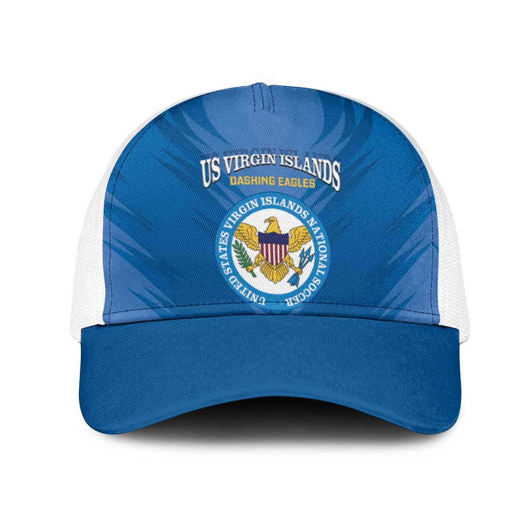 US Virgin Islands Soccer Mesh Trucker Cap Go Dashing Eagles Sporty Style - Wonder Print Shop