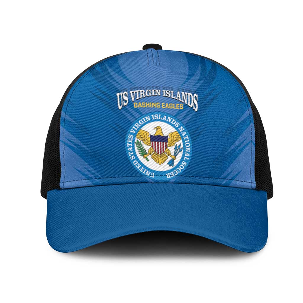 US Virgin Islands Soccer Mesh Trucker Cap Go Dashing Eagles Sporty Style - Wonder Print Shop