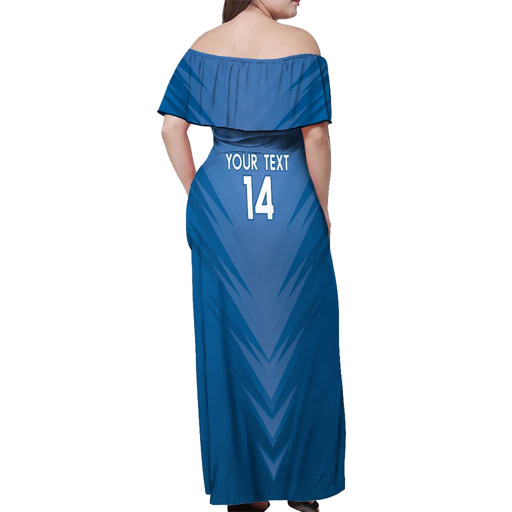 Custom US Virgin Islands Soccer Off Shoulder Maxi Dress Go Dashing Eagles Sporty Style - Wonder Print Shop