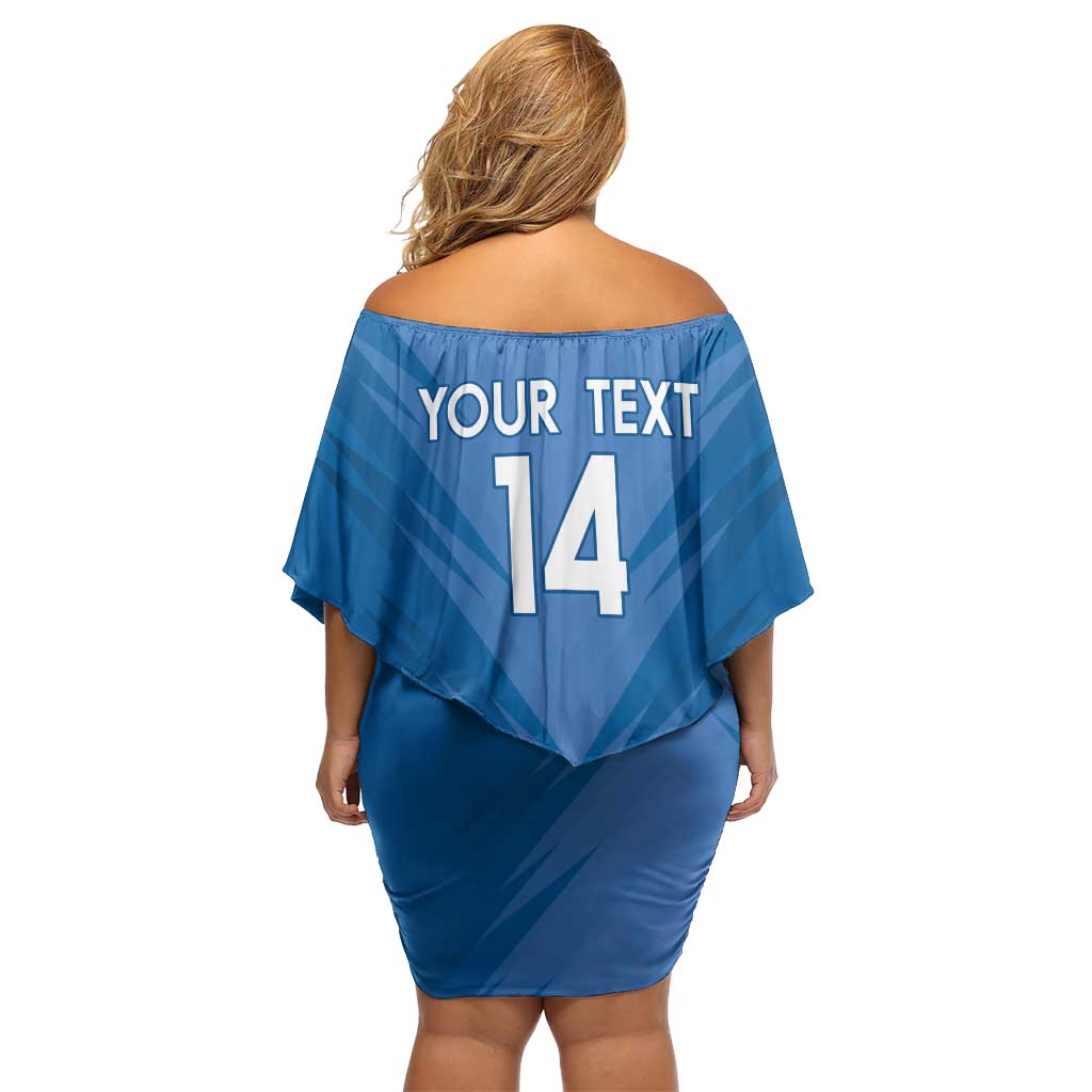 Custom US Virgin Islands Soccer Off Shoulder Short Dress Go Dashing Eagles Sporty Style - Wonder Print Shop