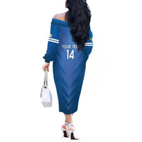 Custom US Virgin Islands Soccer Off The Shoulder Long Sleeve Dress Go Dashing Eagles Sporty Style - Wonder Print Shop