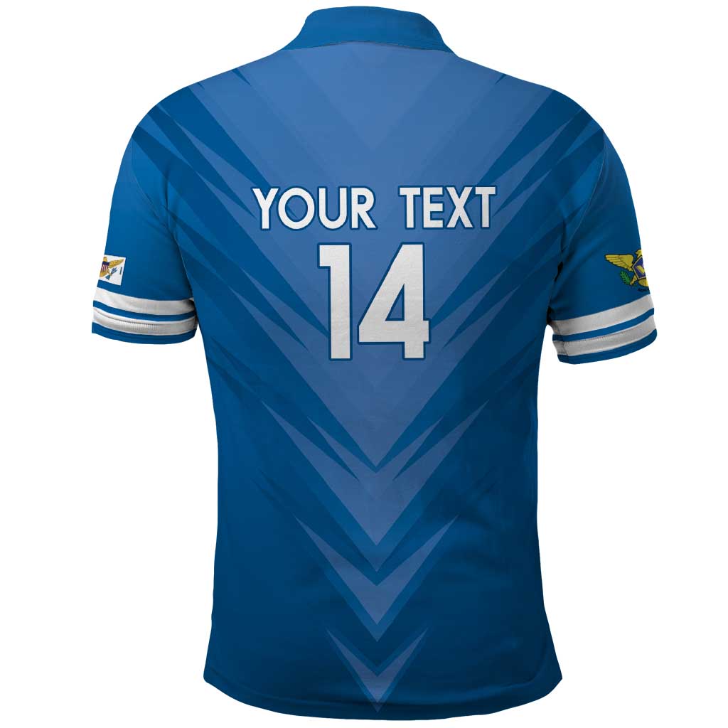 Custom US Virgin Islands Soccer Polo Shirt Go Dashing Eagles Sporty Style - Wonder Print Shop