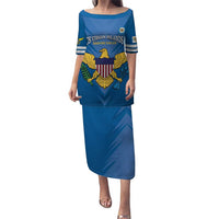 Custom US Virgin Islands Soccer Puletasi Go Dashing Eagles Sporty Style - Wonder Print Shop