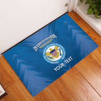 Custom US Virgin Islands Soccer Rubber Doormat Go Dashing Eagles Sporty Style - Wonder Print Shop