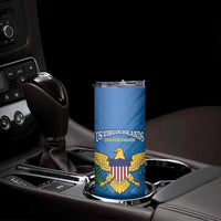 Custom US Virgin Islands Soccer Skinny Tumbler Go Dashing Eagles Sporty Style - Wonder Print Shop