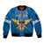 Custom US Virgin Islands Soccer Sleeve Zip Bomber Jacket Go Dashing Eagles Sporty Style - Wonder Print Shop