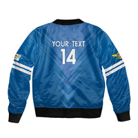 Custom US Virgin Islands Soccer Sleeve Zip Bomber Jacket Go Dashing Eagles Sporty Style - Wonder Print Shop