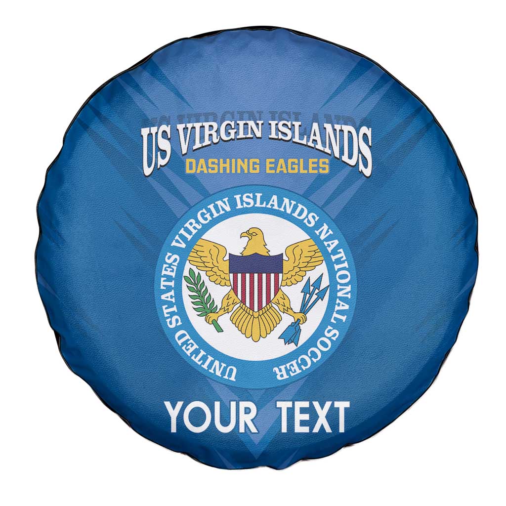 Custom US Virgin Islands Soccer Spare Tire Cover Go Dashing Eagles Sporty Style - Wonder Print Shop