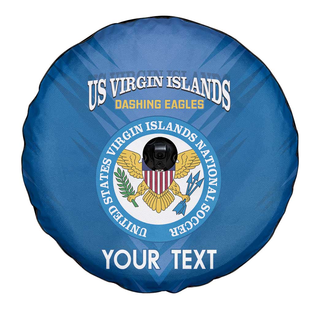 Custom US Virgin Islands Soccer Spare Tire Cover Go Dashing Eagles Sporty Style - Wonder Print Shop