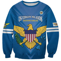 Custom US Virgin Islands Soccer Sweatshirt Go Dashing Eagles Sporty Style - Wonder Print Shop