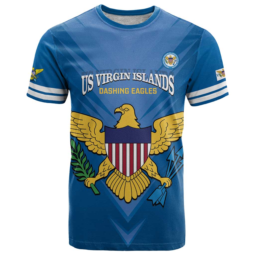 Custom US Virgin Islands Soccer T Shirt Go Dashing Eagles Sporty Style - Wonder Print Shop