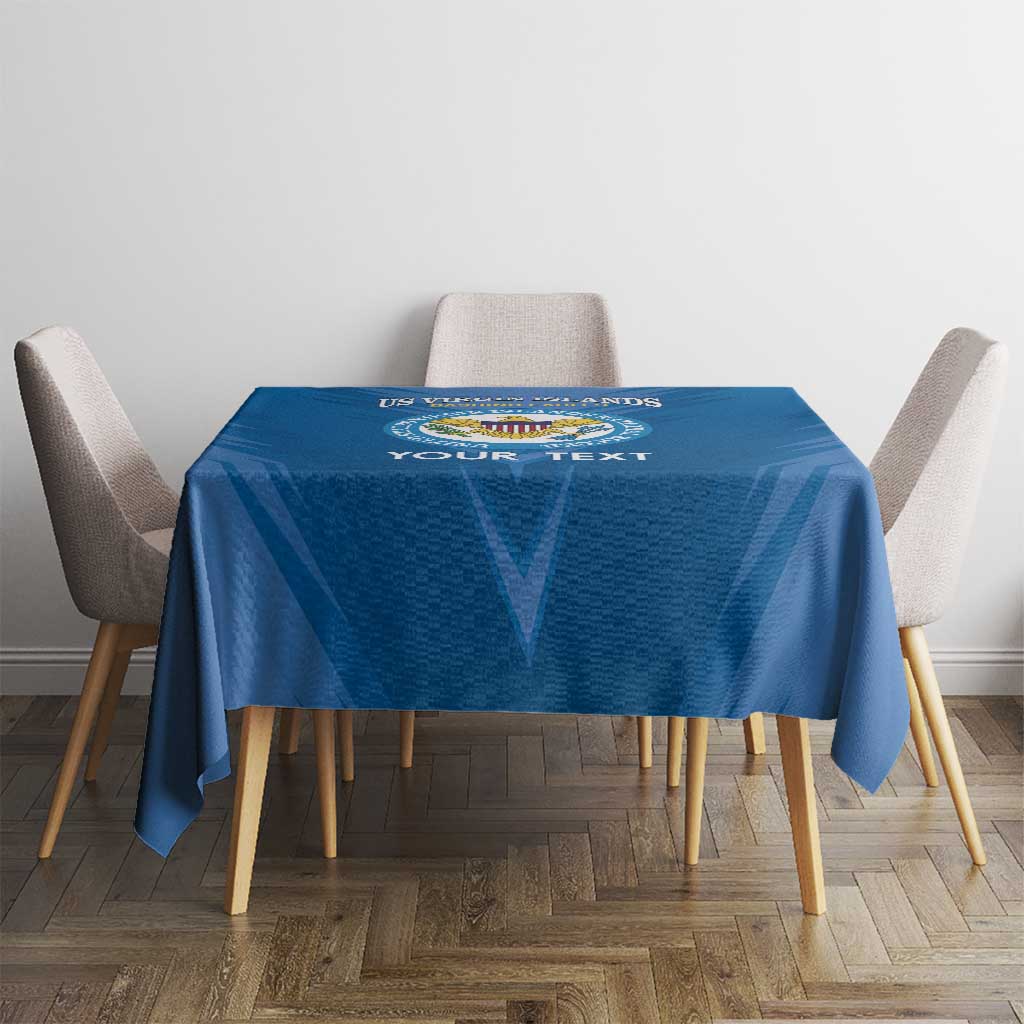 Custom US Virgin Islands Soccer Tablecloth Go Dashing Eagles Sporty Style - Wonder Print Shop