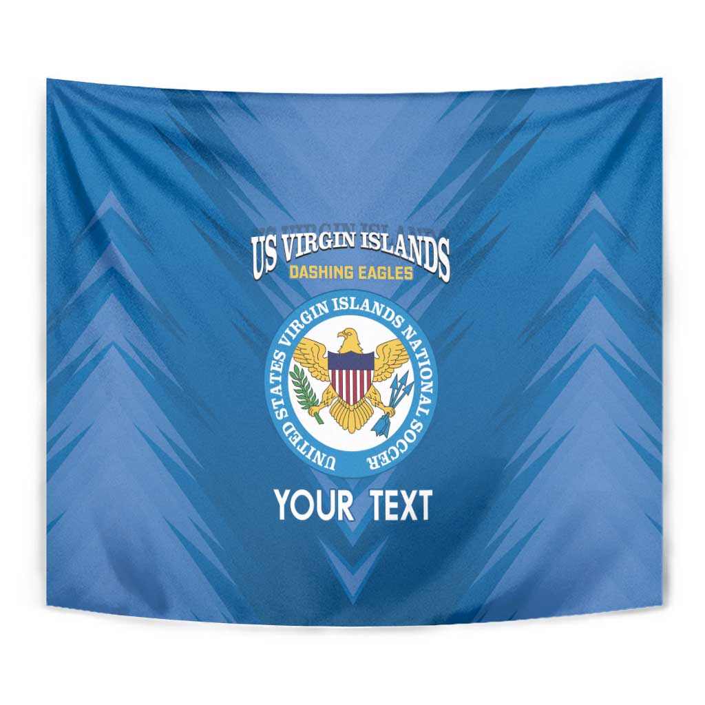 Custom US Virgin Islands Soccer Tapestry Go Dashing Eagles Sporty Style - Wonder Print Shop