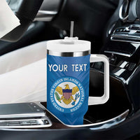 Custom US Virgin Islands Soccer Tumbler With Handle Go Dashing Eagles Sporty Style - Wonder Print Shop