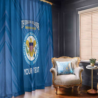 Custom US Virgin Islands Soccer Window Curtain Go Dashing Eagles Sporty Style - Wonder Print Shop