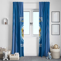 Custom US Virgin Islands Soccer Window Curtain Go Dashing Eagles Sporty Style - Wonder Print Shop