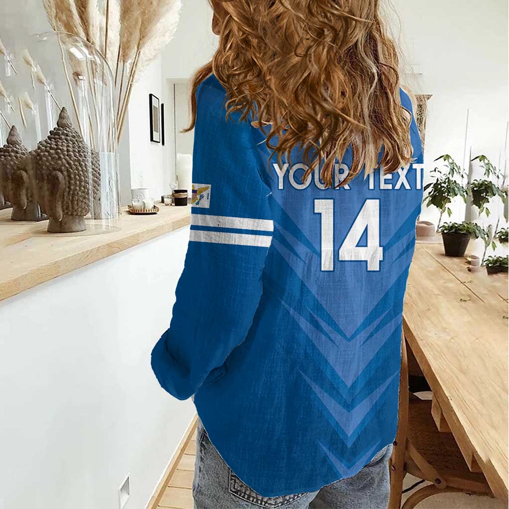 Custom US Virgin Islands Soccer Women Casual Shirt Go Dashing Eagles Sporty Style - Wonder Print Shop