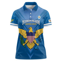 Custom US Virgin Islands Soccer Women Polo Shirt Go Dashing Eagles Sporty Style - Wonder Print Shop
