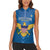 Custom US Virgin Islands Soccer Women Sleeveless Polo Shirt Go Dashing Eagles Sporty Style - Wonder Print Shop