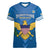 Custom US Virgin Islands Soccer Women V-Neck T-Shirt Go Dashing Eagles Sporty Style - Wonder Print Shop