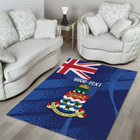 Personalised Cayman Islands Area Rug Coat Of Arms Grunge Style - Wonder Print Shop