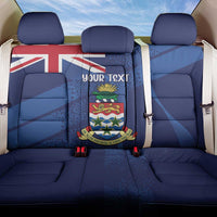 Personalised Cayman Islands Back Car Seat Cover Coat Of Arms Grunge Style - Wonder Print Shop