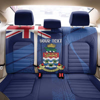 Personalised Cayman Islands Back Car Seat Cover Coat Of Arms Grunge Style - Wonder Print Shop