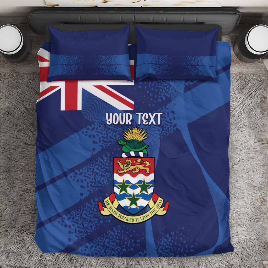 Personalised Cayman Islands Bedding Set Coat Of Arms Grunge Style - Wonder Print Shop